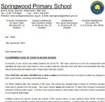 Letter from Springwood Primary School